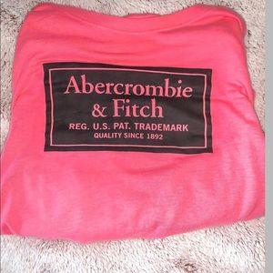 A&F Longsleeve Bubblegum Pink Tee